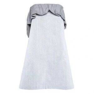 Thakoon Denim Ruffled Accent Mini Dress